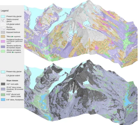 Figure 8. Three-dimensional perspective visualisation of the Val d’Hérens, Switzerland