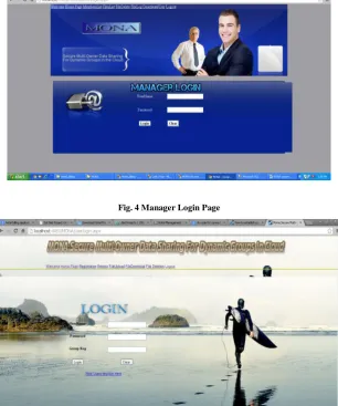 Fig. 4 Manager Login Page 