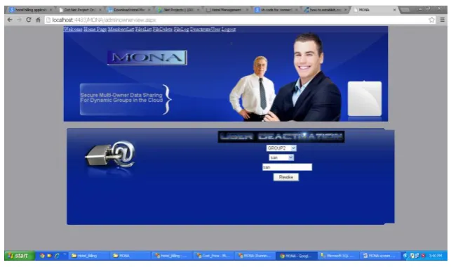 Fig. 6 User Revocation Page 
