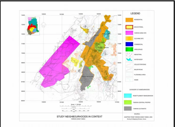Figure 4.: Demarcations Used for Questionnaire Administration  Source: Adapted from Survey &amp; Mapping Division, Accra 2012  