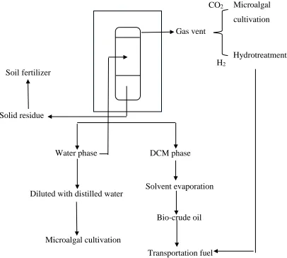 Figure 2-1: A schematic diagram of microalgae-based biorefinery. 