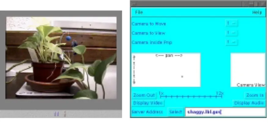 Figure 2: JMF Video Player and Camclnt Main Window