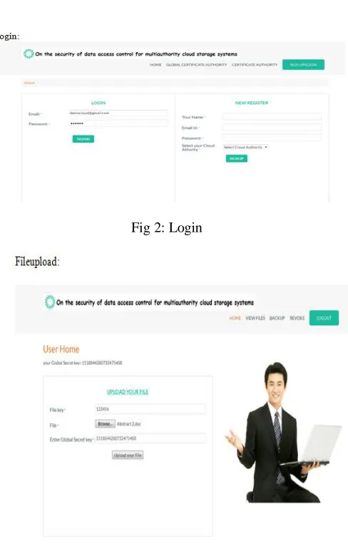 Fig 2: Login 