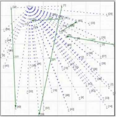 Figure below shows the snapshot of multi-hop network:  