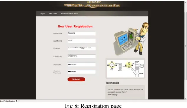 Fig 7: Login screen   