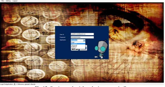 Fig 12: Storing credentials to login automatically  