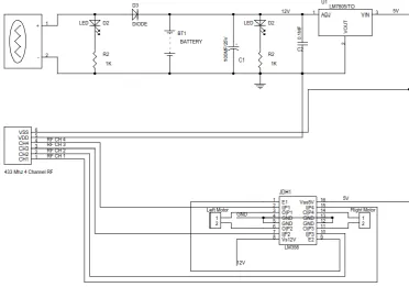 Fig. 6 and Fig. 7 is marked in labeling concept for clearance. A diode is placed in between battery and solar panel to prevent the back flow of current from the battery to solar panel