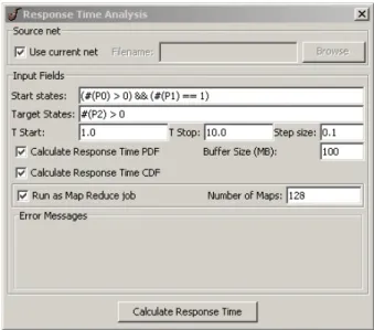 Figure 1. User-facing input window of the PIPE2 Response Time Analysis module