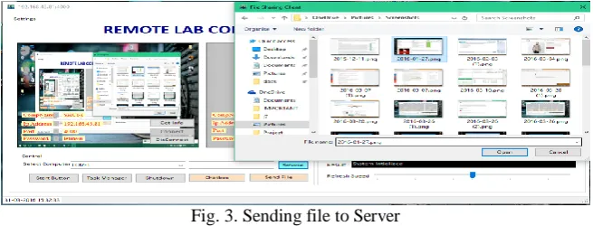 Fig. 3. Sending file to Server 
