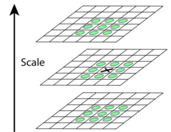 Fig. 1: Construction of difference-of-Gaussian images [5]  