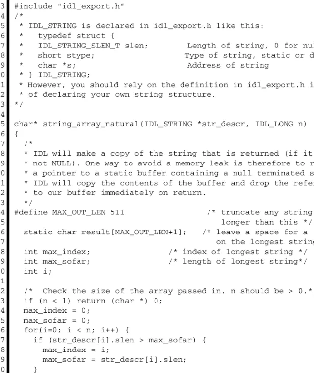 Figure 3-1: Handling String Variables in External Code — string_array.c