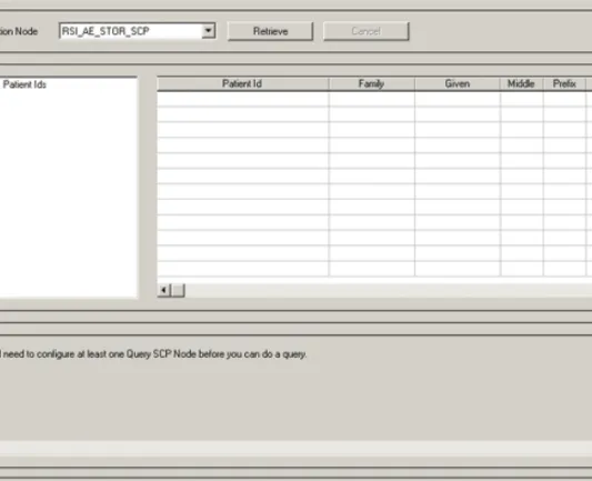 Figure 2-12: Query Retrieve SCU Tab in Local Mode