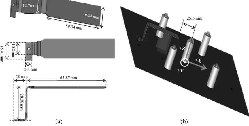 Figure 2. (a) Circular main patch. (b) Elliptical patch on PCB top. (c) Elliptical patch on PCBbottom.