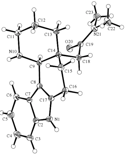 Figure   2-­‐2.   ORTEP   derived   from   the   single-­‐crystal   X-­‐ray   analysis   of   the      N-­‐hydroxylated   tetracycle   103   (with   labelling   of   non-­‐hydrogen   atoms)