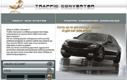 Figure 3. Traffic Converter website Courtesy: Symantec
