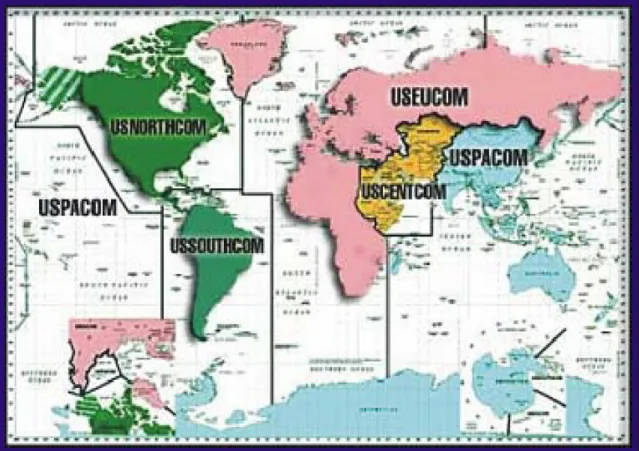 Figure 1.    US Combatant Commands’ Areas of Responsibility  28