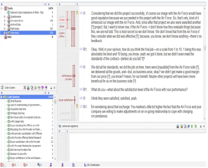 Figure 3.    MAXQDA Screenshot 