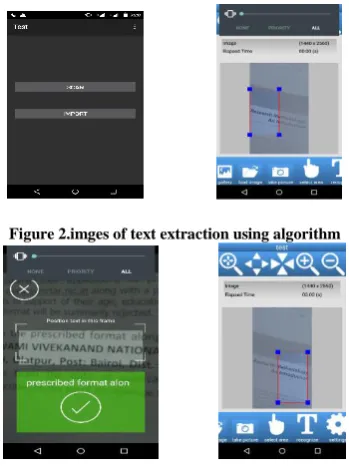 Figure 3.text extraction result images using  feature extraction technique 