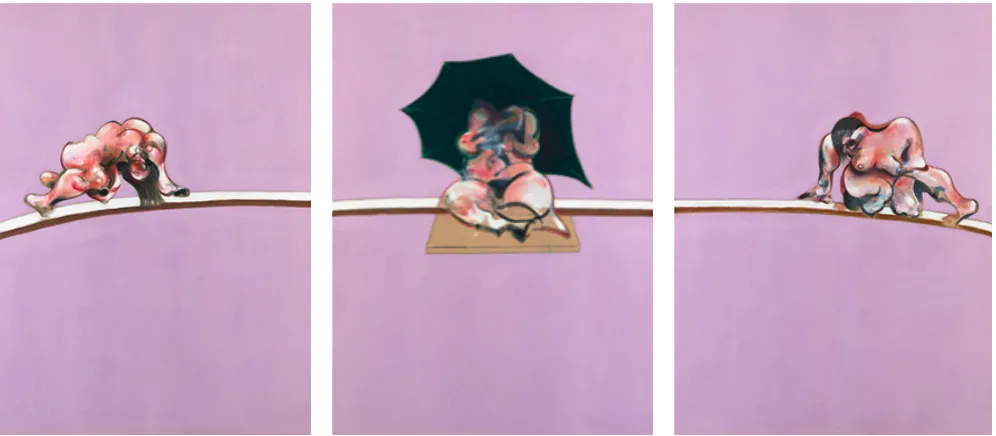 Figure Two. Oil on canvas, Triptych—Studies of the Human Body, Francis Bacon, 1970,  © The Estate of Francis Bacon