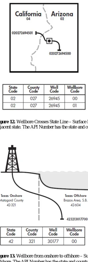 Figure 12. Wellbore Crosses State Line – Surface location in one state, Wellbore bottom hole and/or completion in  adjacent state