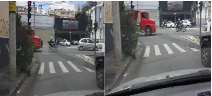 Figure 5. Simulation example in that the red light was not properly detected.  