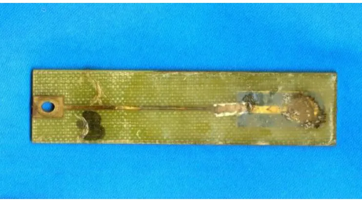 Figure 1. Video-microscopic picture of an all-solid state lead micro-electrode. 