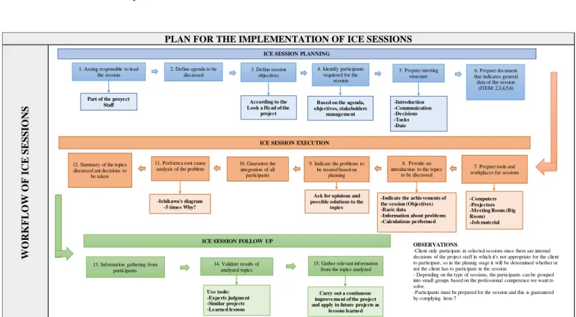 Fig 8. Workflow for the Implementation of ICE sessions. 