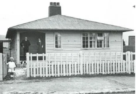 Figure 2:  Hurst Seager’s ‘Design No 3’ in the Heretaunga Settlement, 1906   Source:  Fill, 1984, p