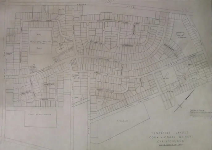Figure 11:  Tentative scheme plan for Wainoni Block 1954 