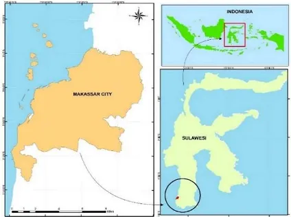 Figure 1.  Research area, Makassar City, South Sulawesi Province 