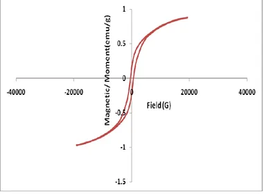 Figure 3.  M–H hysteresiscurves for Nnaomagnetites  
