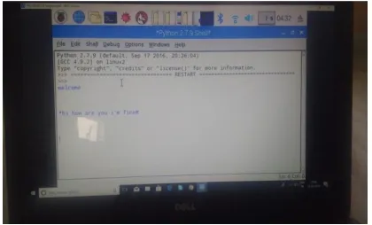 Figure 5:console output for speech to text conversion 