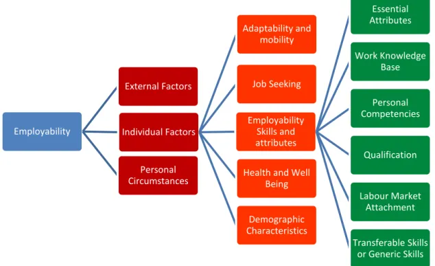 Figure 4: Representing Employability framework; adapted from McQuaid and Lindsay (2005) 