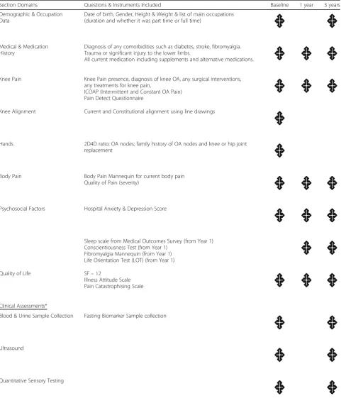 Table 1 Measurement of domains and data collection time points for questionnaire data
