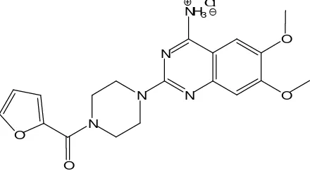 Figure 1. Chemical structure of Prazosin.HCl   