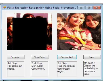 Fig 3 Skin color segmentation 