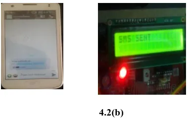 Fig 4.2 (a).5.2(b) Message received from the VTS kit  