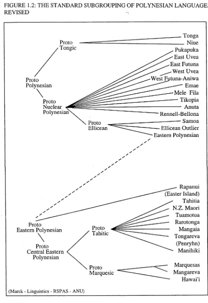 FIGURE 1.2: THE STANDARD SUBGROUPING OF POLYNESIAN LANGUAGES REVISED