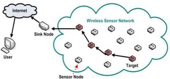 Fig 3: A Typical Wireless Sensor Network 