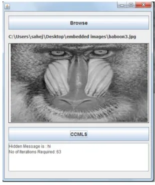 Figure 6. Extracted data from image using CCMLS 