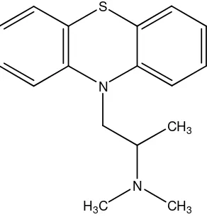 Figure 1. Chemical structure of promethazine (PM) 