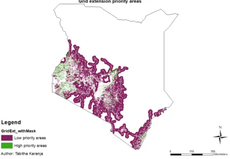 Figure 6. Grid extension priority areas map 