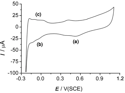 Figure 2.  Cyclic voltammetry of a 5 mm diameter platinum nanoparticle array in 0.5 M H2SO4 at 100 mV s-1