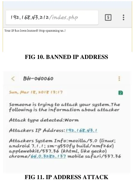 FIG 10. BANNED IP ADDRESS 