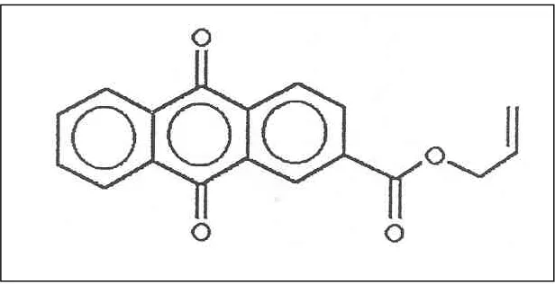 Figure 1. Structure of anthraquinone-2- carboxylic-allyl ester (abbreviated as ACAE). 