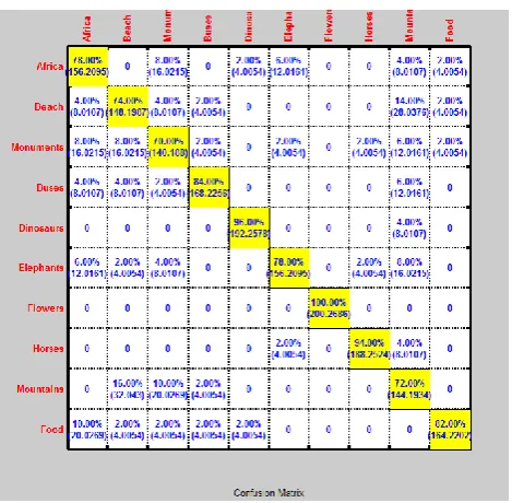 Fig 9 Retrieved images from database using Correlation Similarity measure  
