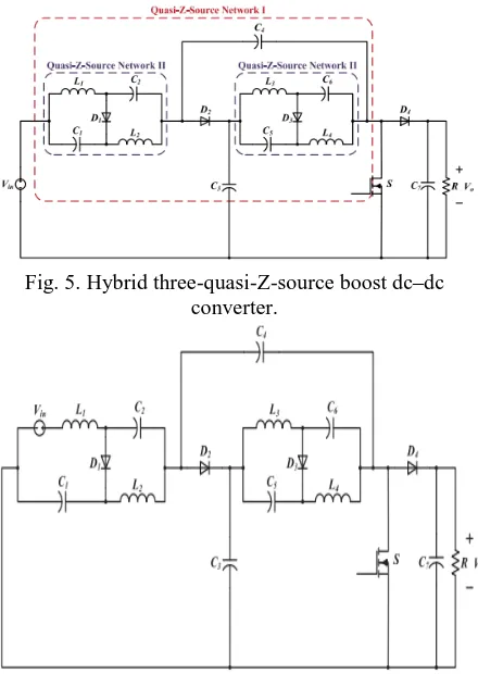Fig. 5. Hybrid three-quasi-Z-source boost dc–dc converter. 