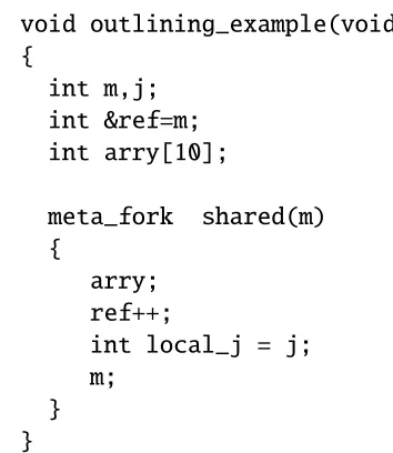 Figure 3.13: A code snippet showing how to handle data attribute of variables in the process ofoutlining