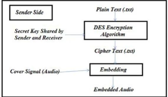 Fig. 8:- Steganographic System at sender side  