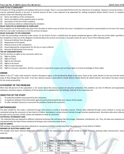 TABLE 1.2: AWARENESS ABOUT THE CONSUMER ACT 